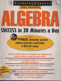 Algebra success in 20 minutes a day