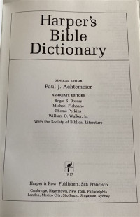 The HarperCollins Bible Dictionary