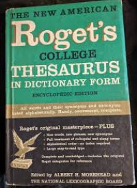 Image of The New American Roget's College Thesaurus in Dictionary Form